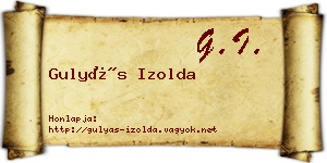 Gulyás Izolda névjegykártya