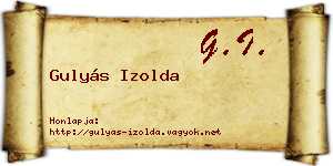 Gulyás Izolda névjegykártya